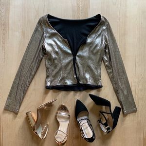 Gold Sequin Blazer